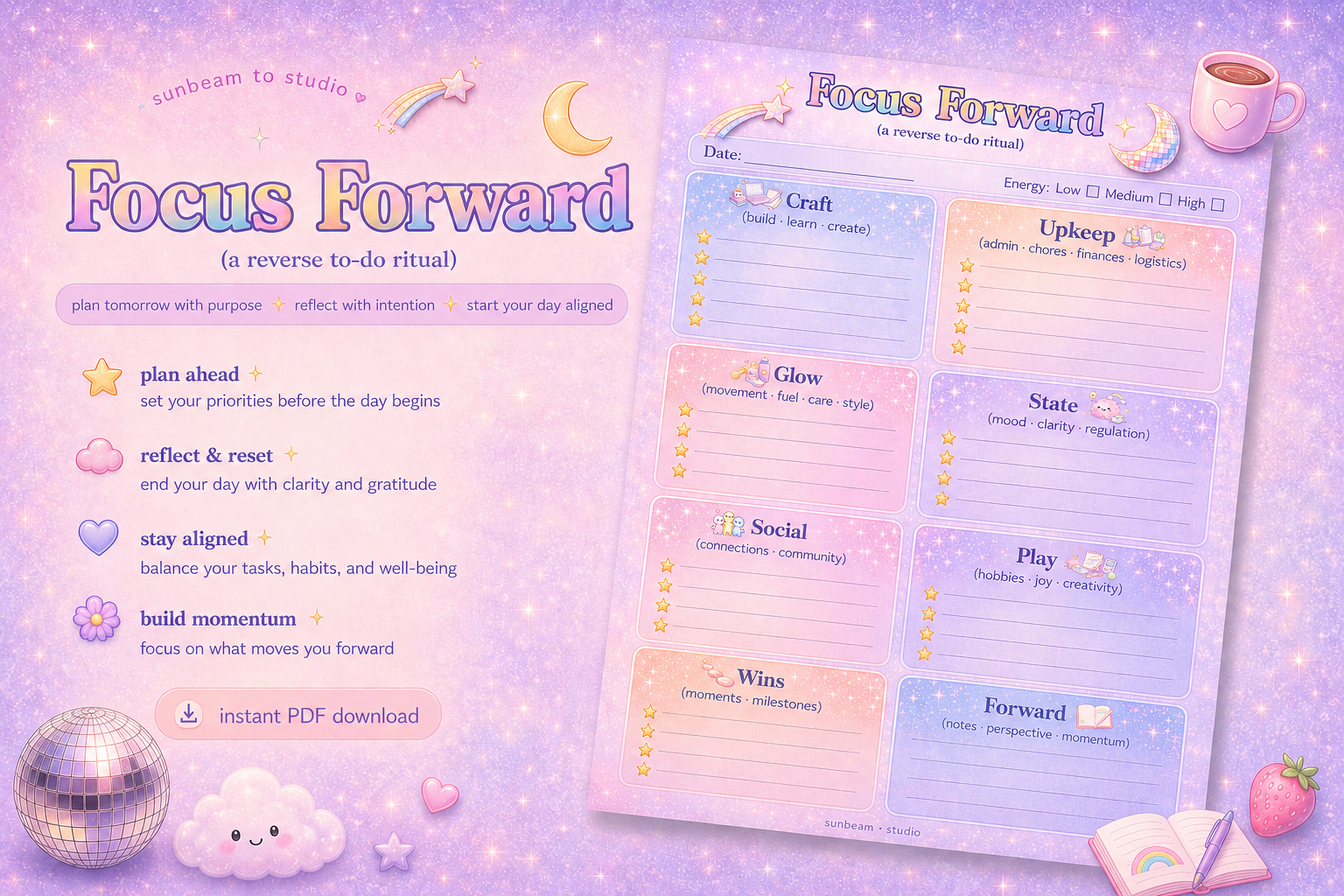 🌙 Focus Forward — Digital Edition