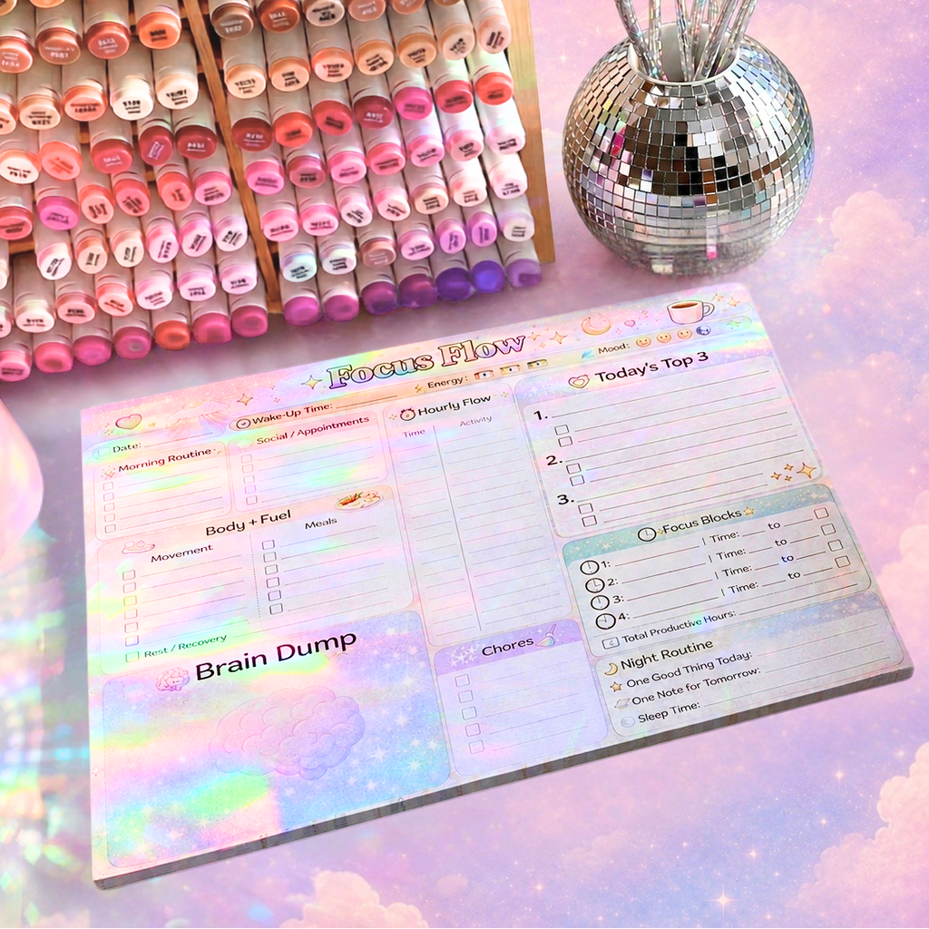 ✨ focus flow daily planning pad ✨