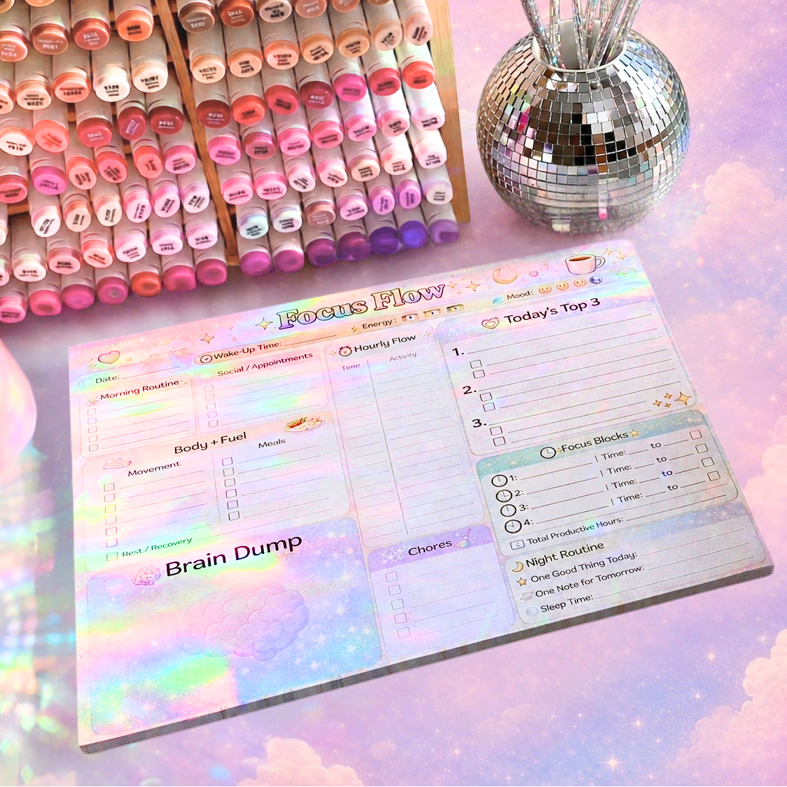 ✨ focus flow daily planning pad ✨