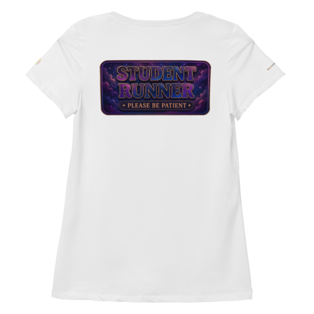 "Student Runner, Please Be Patient" athletic tee 🌙